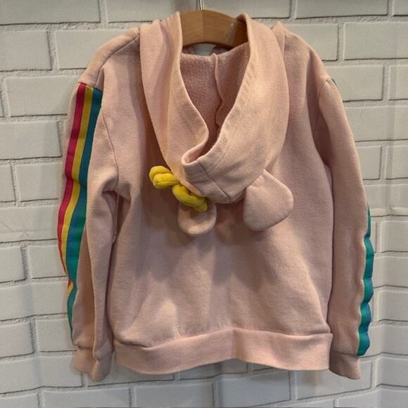 Toddler Girls 5T Peppa Pig Zip-up Sweatshirt with Hoodie Flower - Picture 4 of 6